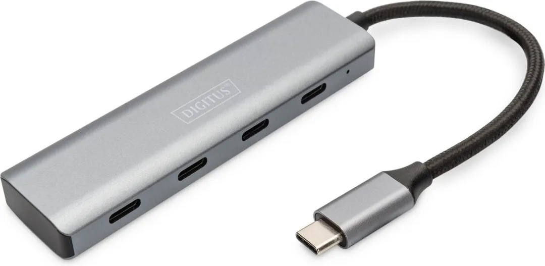 Digitus DA-70246 USB-hub 4 Poorten USB 3.1 - Donkergrijs