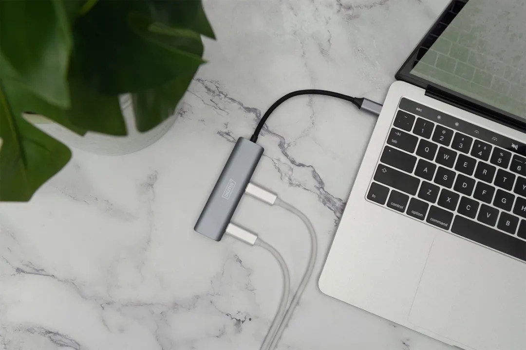 Digitus DA-70246 USB-hub 4 Poorten USB 3.1 - Donkergrijs
