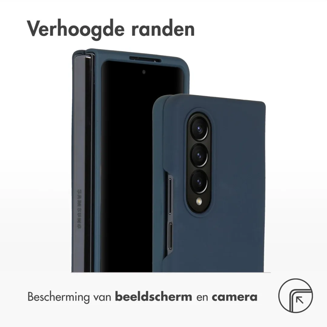Accezz Hoesje Samsung Galaxy Z Fold 4 - Donkerblauw