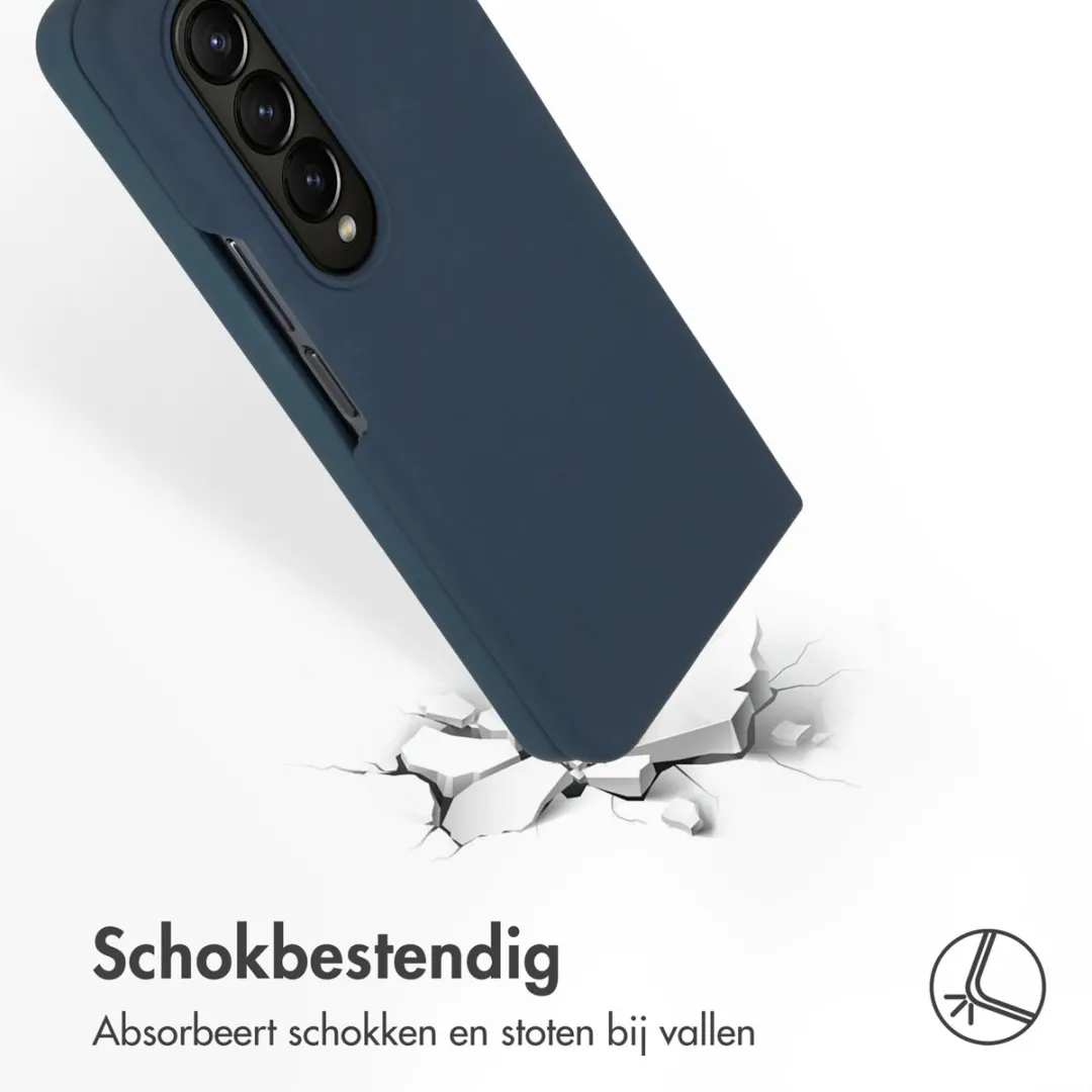 Accezz Hoesje Samsung Galaxy Z Fold 4 - Donkerblauw