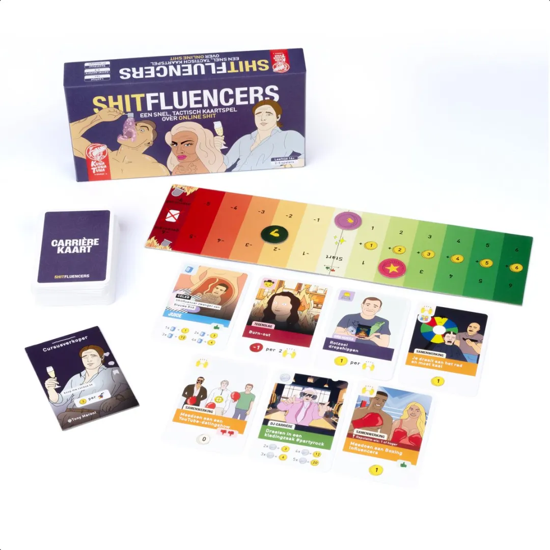 Kuna Una Tuna Games Shitfluencers Nederlandstalig Partyspel - 120 Kaarten