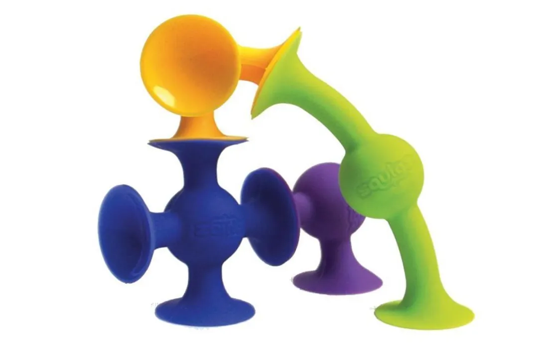 Fat Brain Toys Squigz - Siliconen speelgoed voor gladde oppervlakken - 3+ jaar