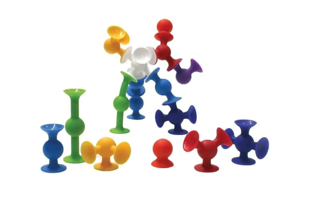 Fat Brain Toys Squigz - Siliconen speelgoed voor gladde oppervlakken - 3+ jaar