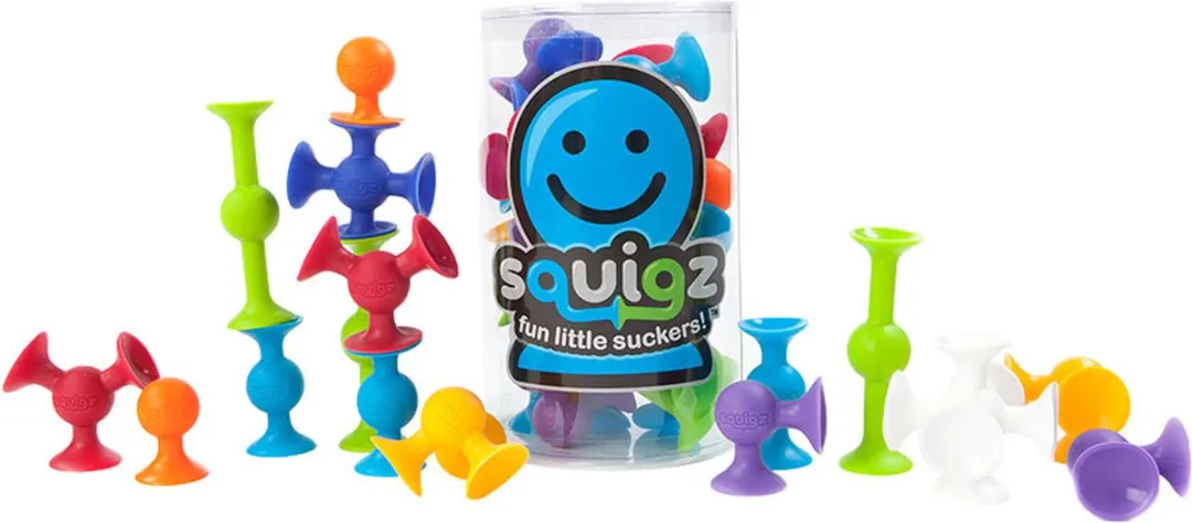 Fat Brain Toys Squigz - Siliconen speelgoed voor gladde oppervlakken - 3+ jaar