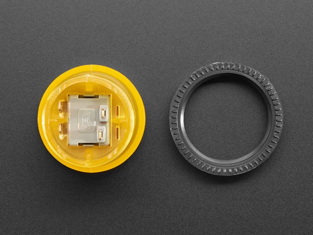 Adafruit Arcade Button met LED 30mm - Geel Translucent