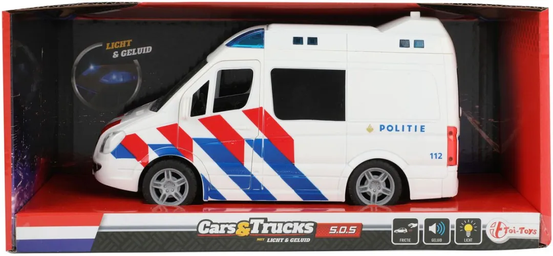 Toi-Toys Politiebus Licht & Geluid 23415B - Wit
