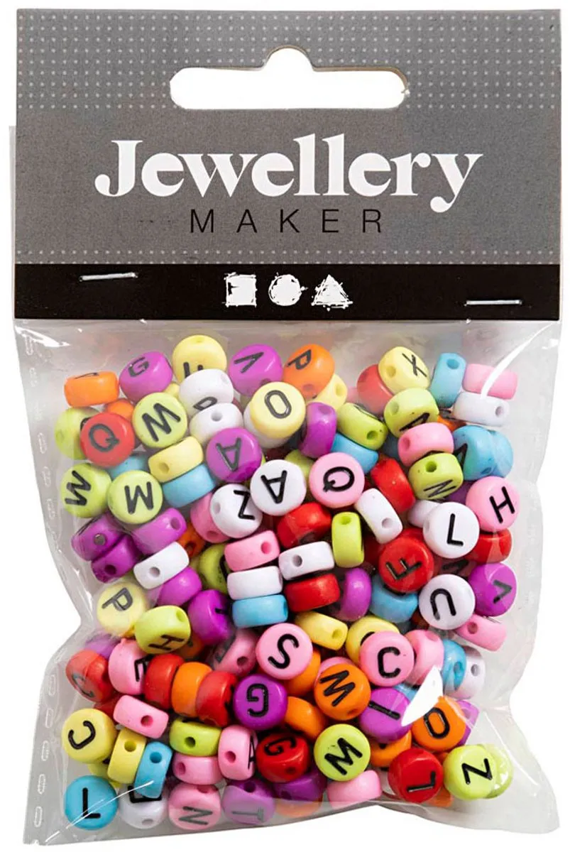 Creativ Company Ronde Letterkralen 7mm - Multicolor - 1 Stuk