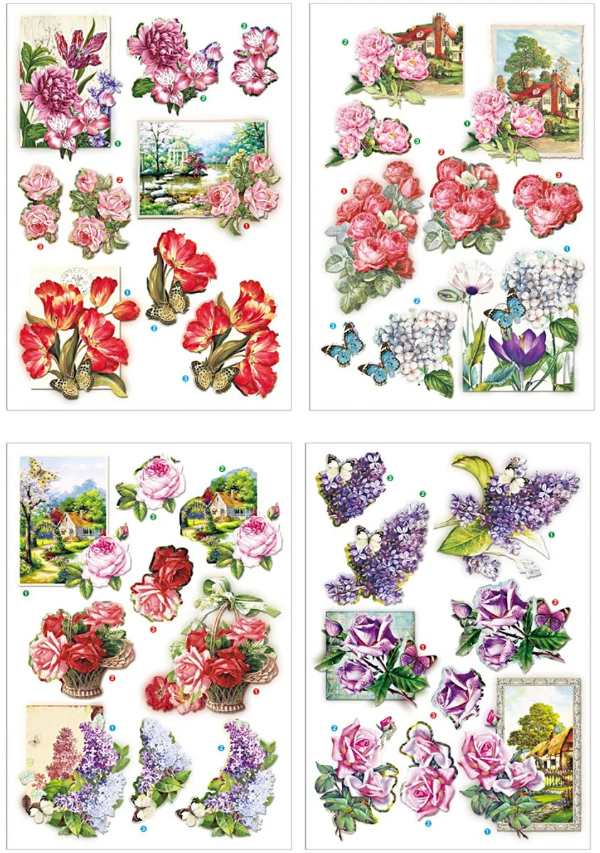 Creativ Company 3D Vellen Bloemen & Vlinders
