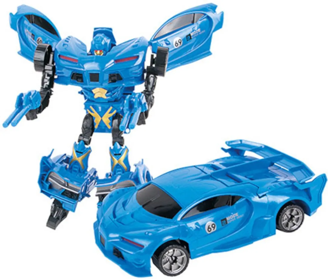 Toi-Toys Roboforces Junior Autorobot 26cm - 4-delig - Blauw