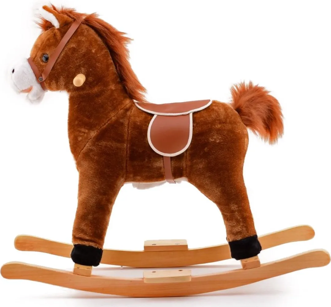 Johntoy Hobbelpaard 64cm - Beige/Bruin
