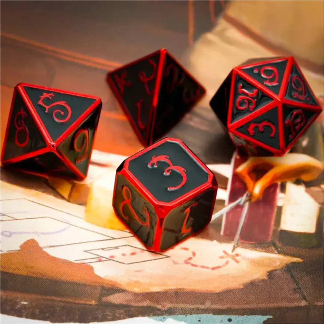 Lapi Toys D&D Polydice Metaal Set - 7 Stuks