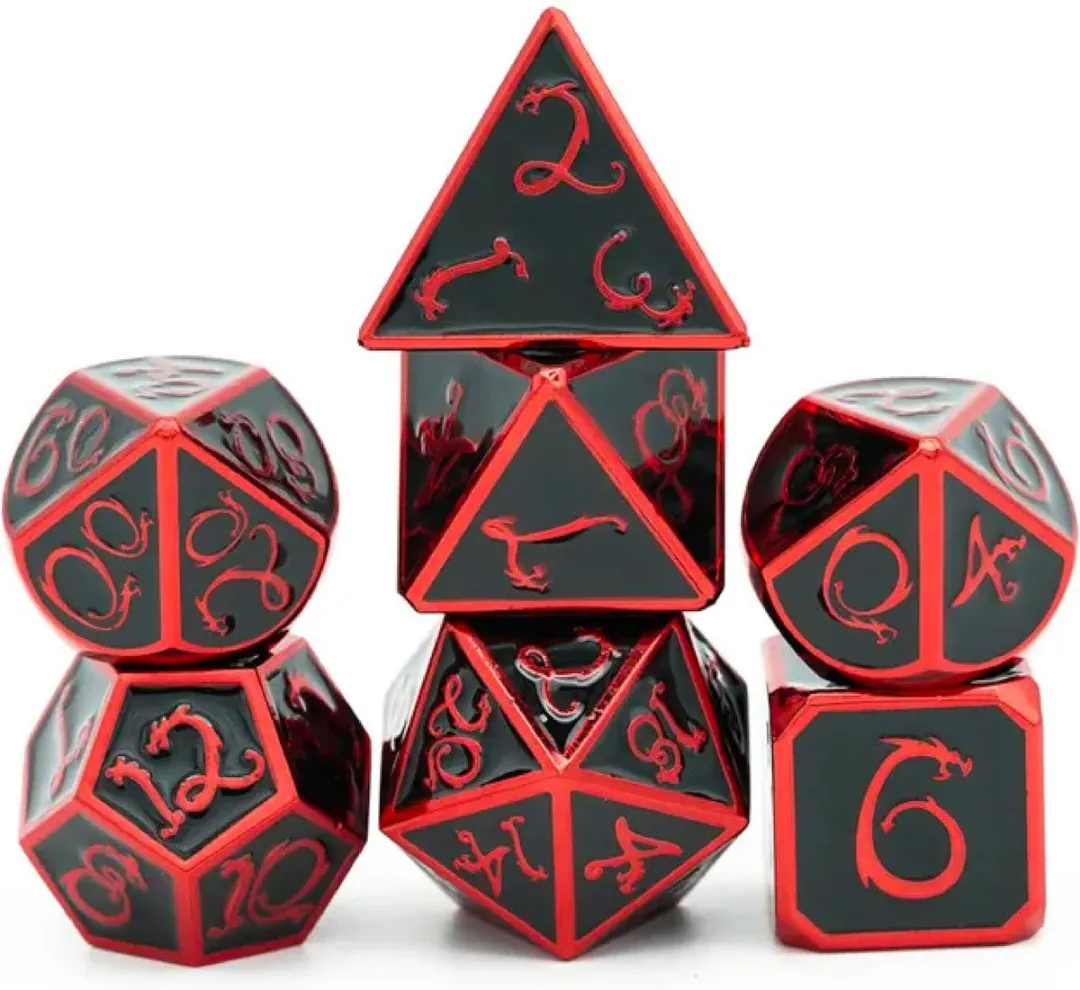 Lapi Toys D&D Polydice Metaal Set - 7 Stuks