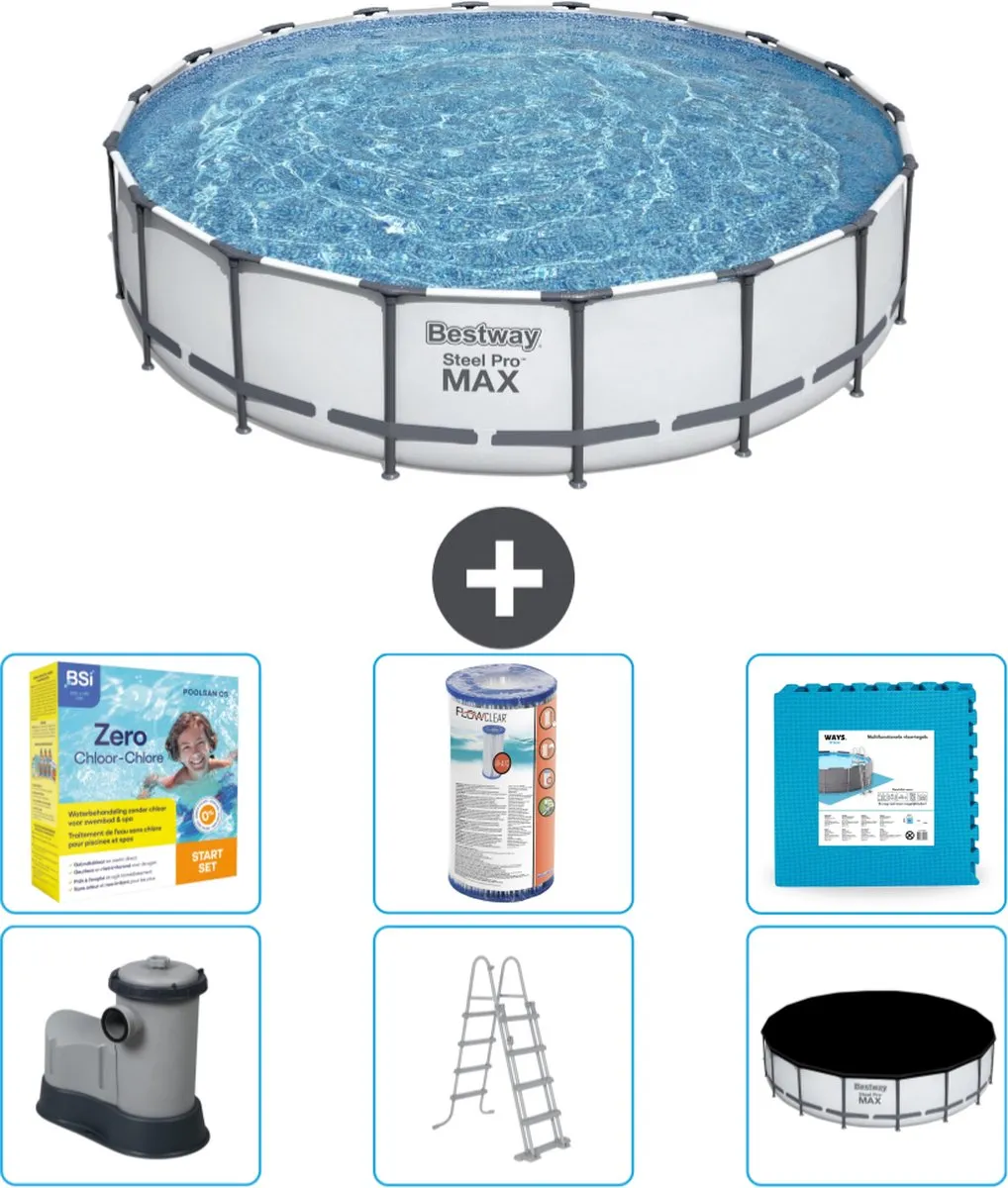 Bestway Steel Pro MAX Zwembad 549x122cm - Grijs