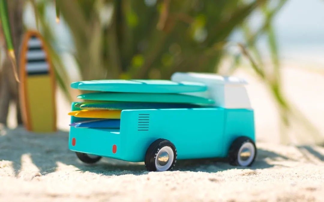 Candylab Americana VW Beach Bus Magnetisch Speelgoed - 16,5x9,4x8,4cm - Ocean