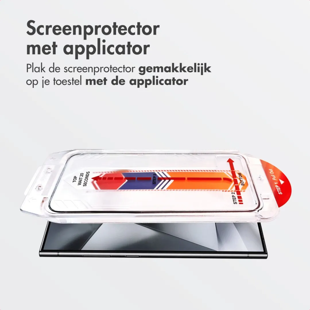 Accezz Screenprotector Samsung Galaxy S24 Ultra - Glas met anti-dust applicator