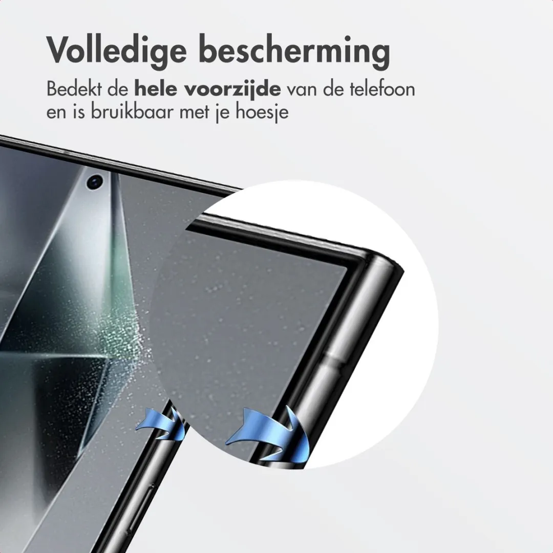 Accezz Screenprotector Samsung Galaxy S24 Ultra - Glas met anti-dust applicator