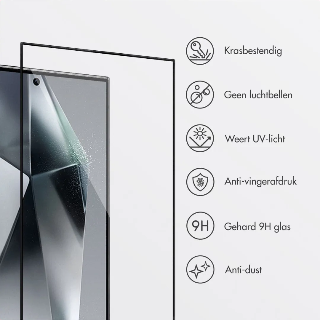 Accezz Screenprotector Samsung Galaxy S24 Ultra - Glas met anti-dust applicator