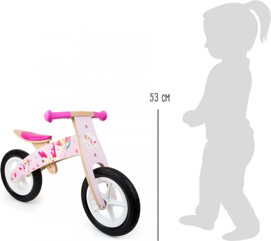 Small Foot Eenhoorn Loopfiets 12 Inch - Roze