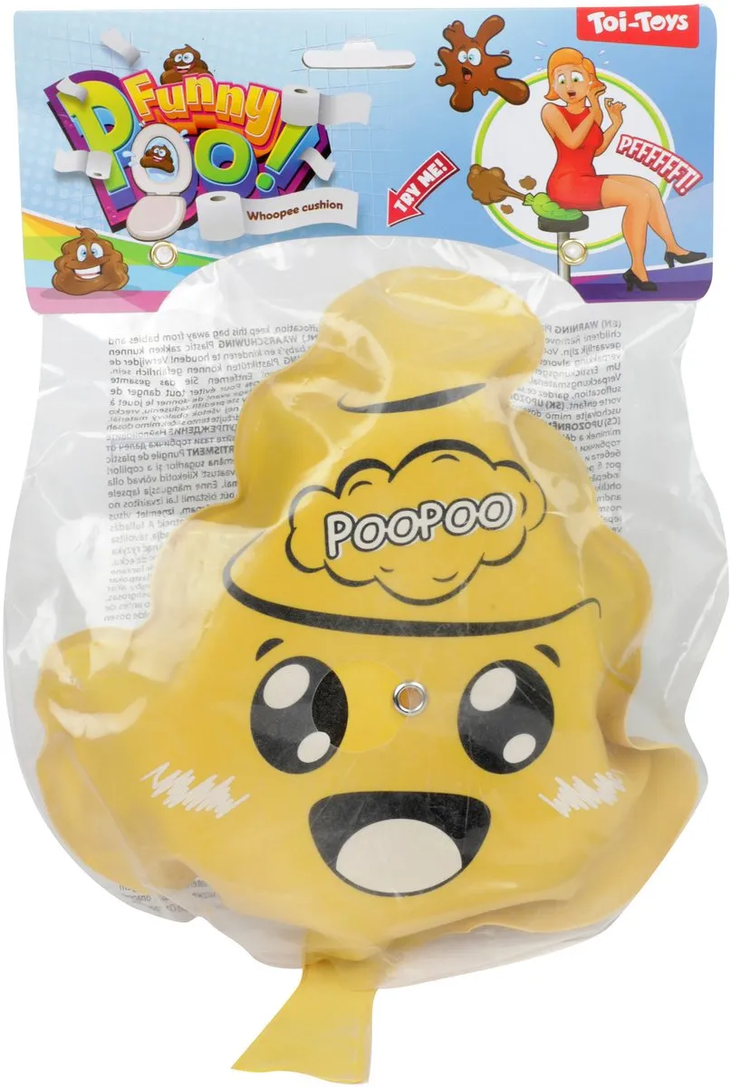 Toi-Toys Scheetkussen Lachende Drol 23cm - 10 Stuks