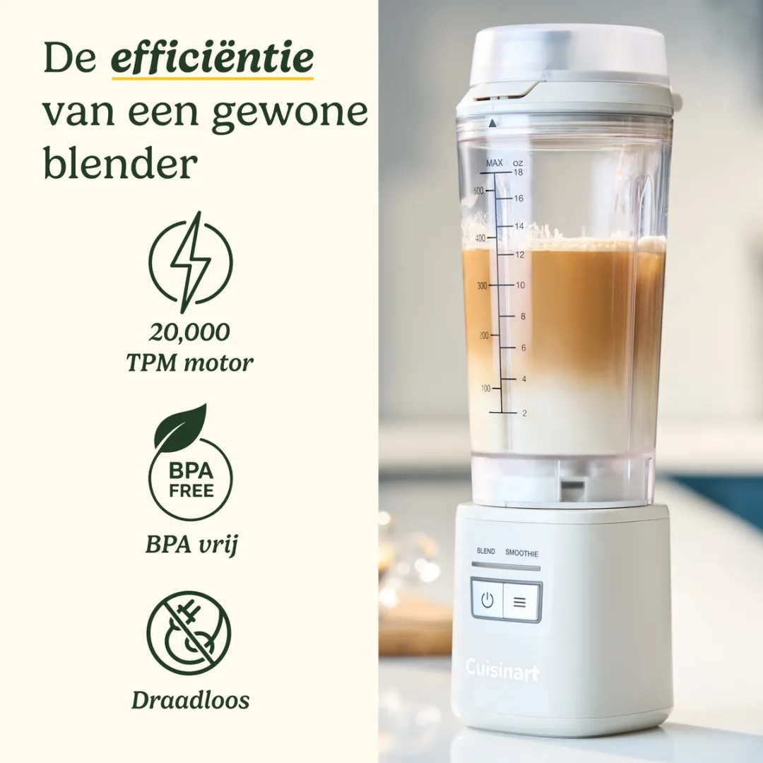Cuisinart Blast&GO To-Go Blender 500ml - Wit - afbeelding 6 van 6