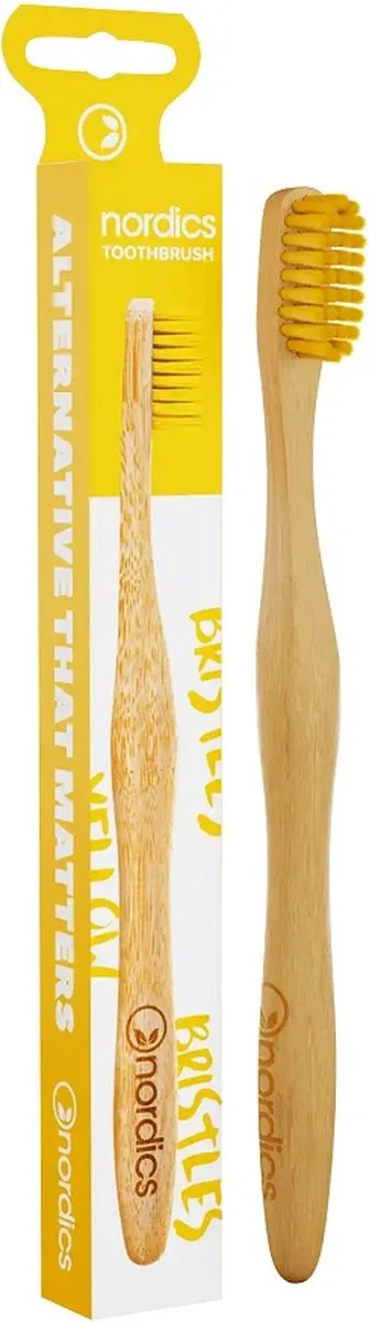 NÖRDIC Tandenborstel Bamboe 23cm - Bruin/Geel