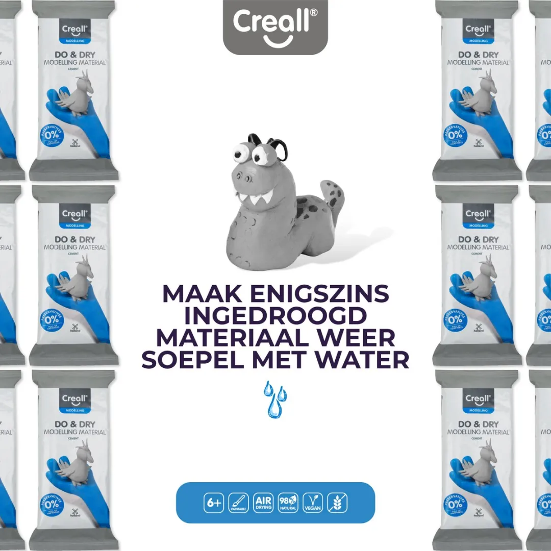 Creall Do & Dry Luchtdrogende Klei Cement - 3x500g
