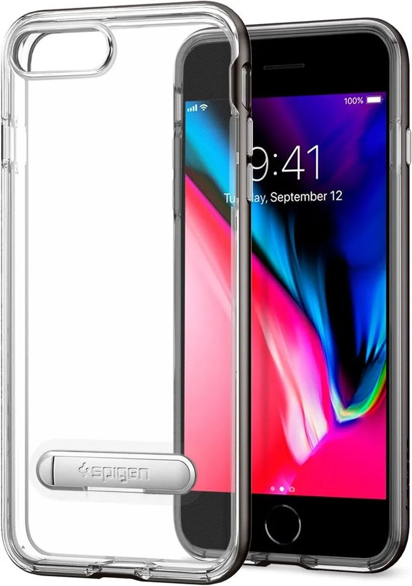 Spigen Crystal Hybrid iPhone 7/8 Plus Hoesje 043CS20508 - Grijs