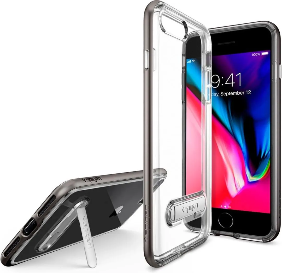 Spigen Crystal Hybrid iPhone 7/8 Plus Hoesje 043CS20508 - Grijs - afbeelding 6 van 6