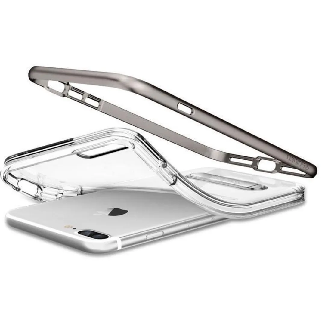 Spigen Crystal Hybrid iPhone 7/8 Plus Hoesje 043CS20508 - Grijs