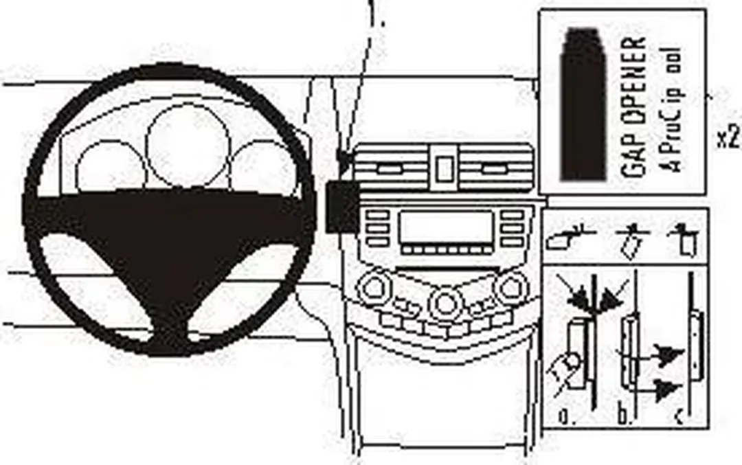Brodit ProClip 853581 Center Mount - Zilver - Honda Accord 2003-2007 - afbeelding 2 van 2