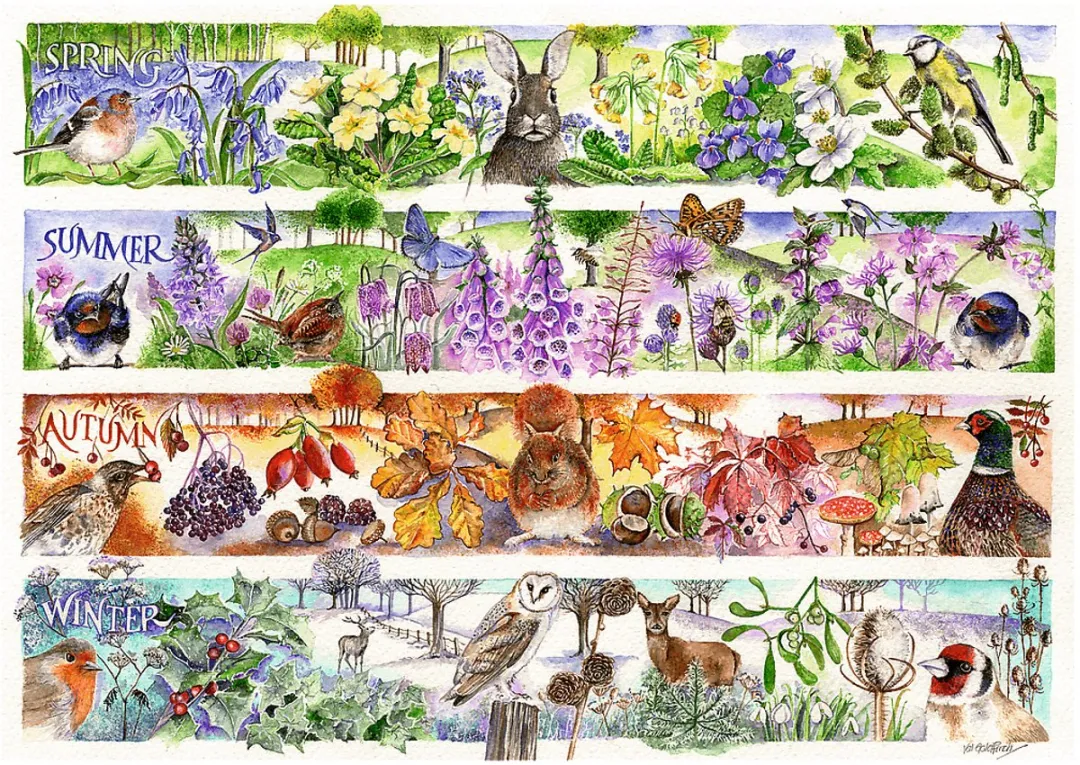 Trefl Puzzel Tea Time Four Seasons 1000 Stuks - Multicolor