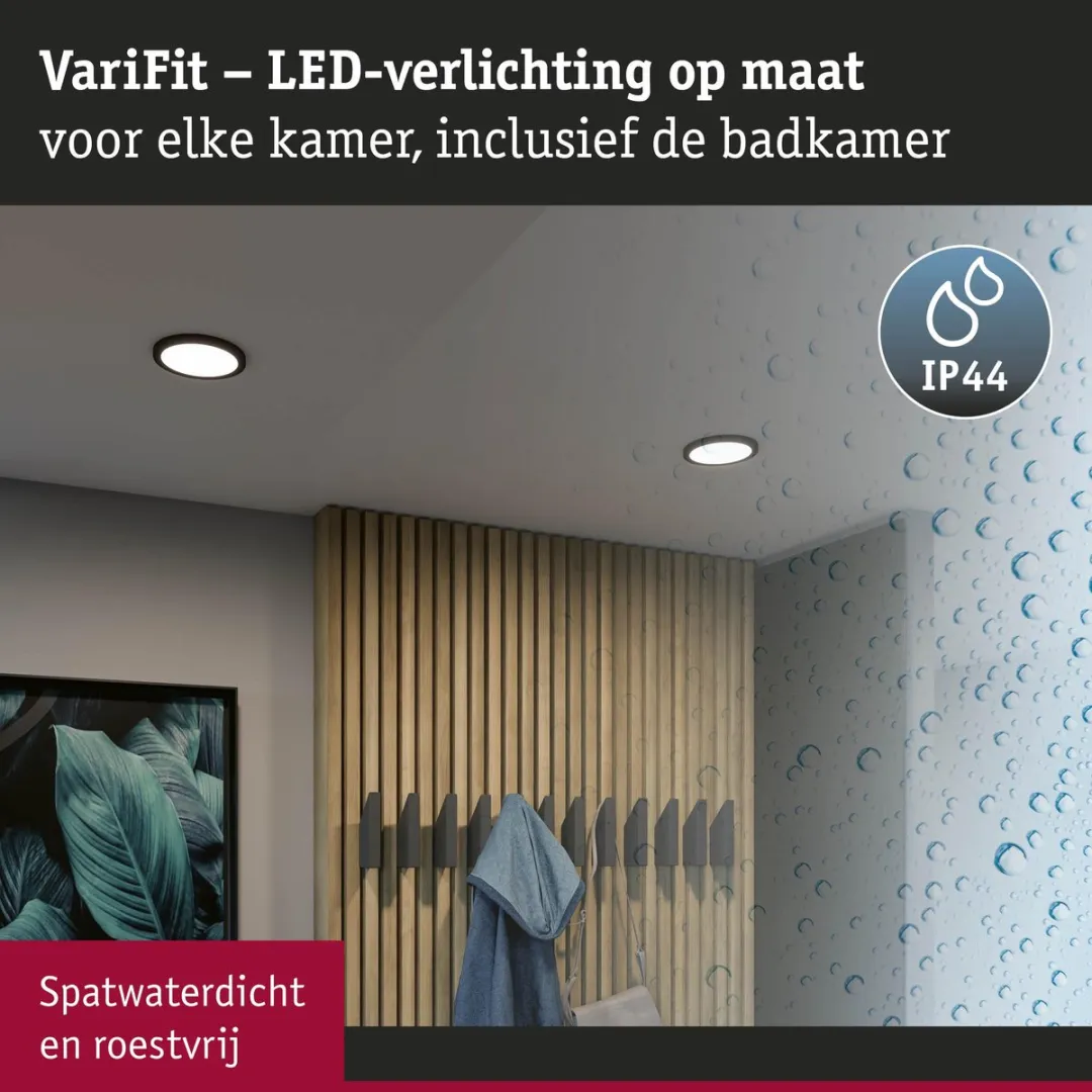 Paulmann VariFit Areo LED-inbouwpaneel 13W 1300lm 4000K - Zwart