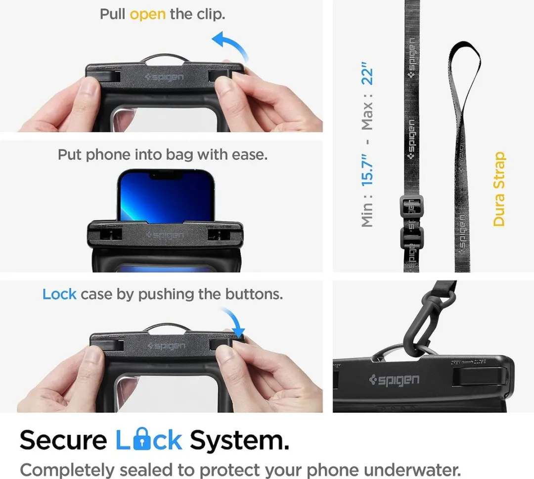 Spigen A621 Waterdichte Hoes - IPX8 - Zilver