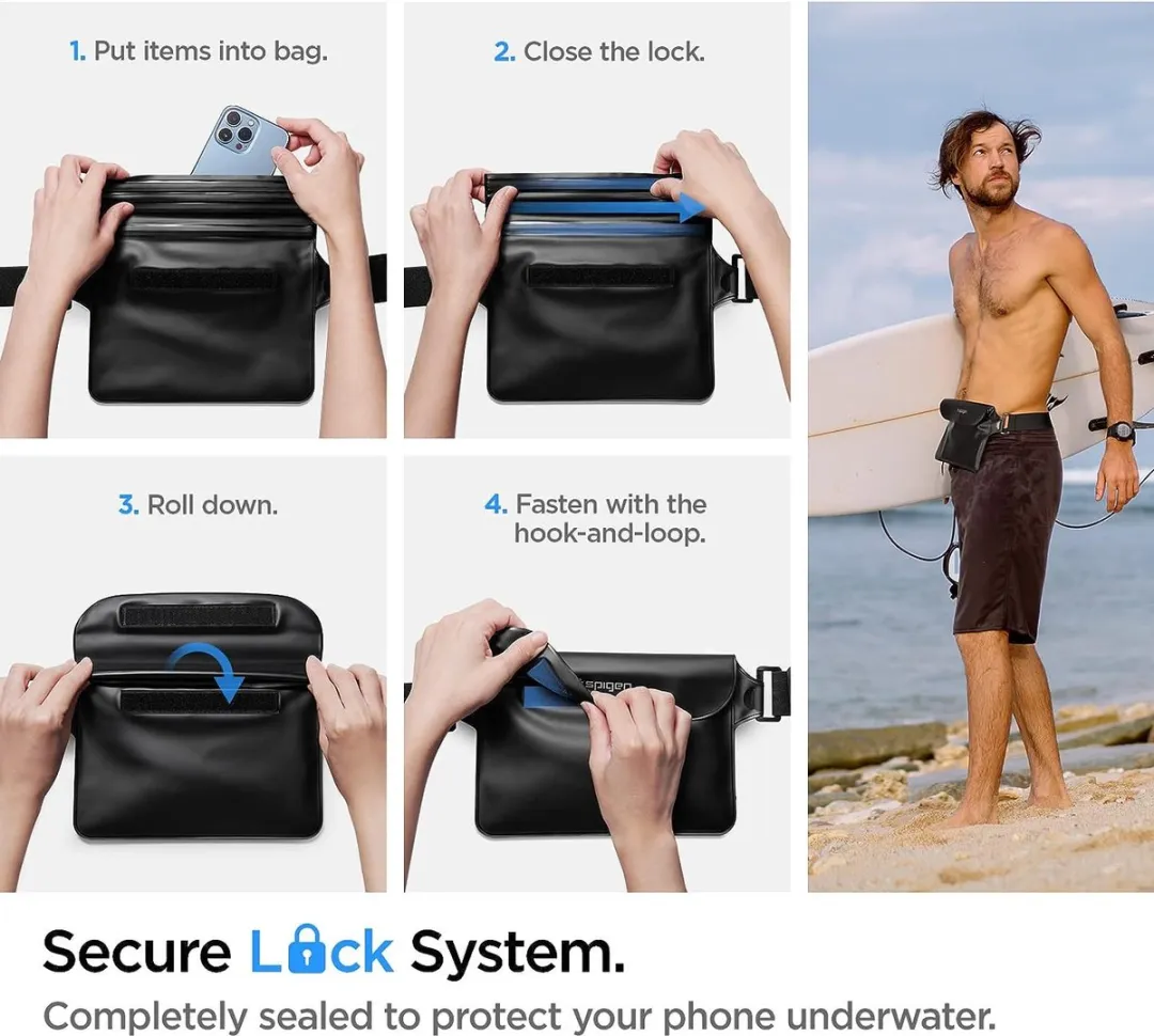 Spigen A621 Waterdichte Hoes - IPX8 - Zilver - afbeelding 6 van 6