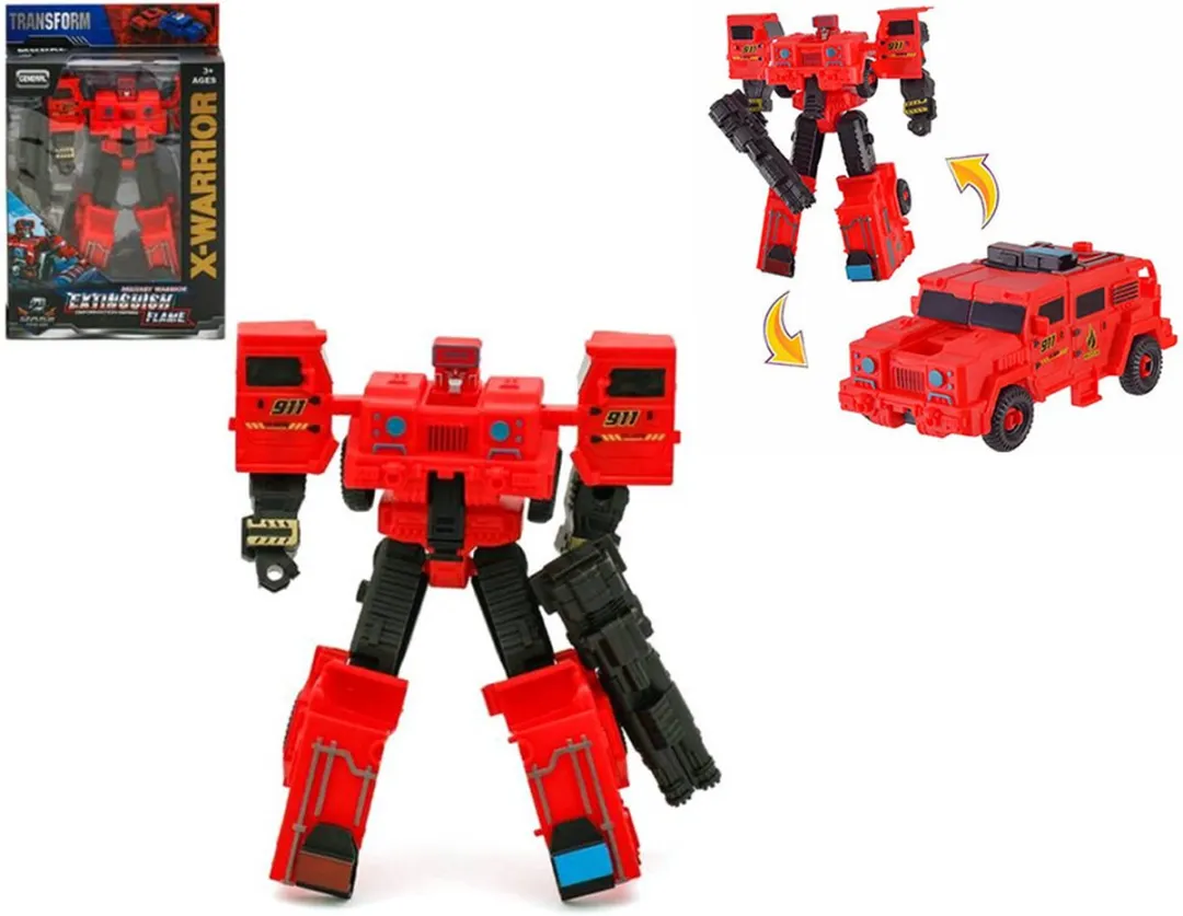 YJ Toys X-Warrior ExtingGuish Flame Transforming Robot/Auto 2-in-1