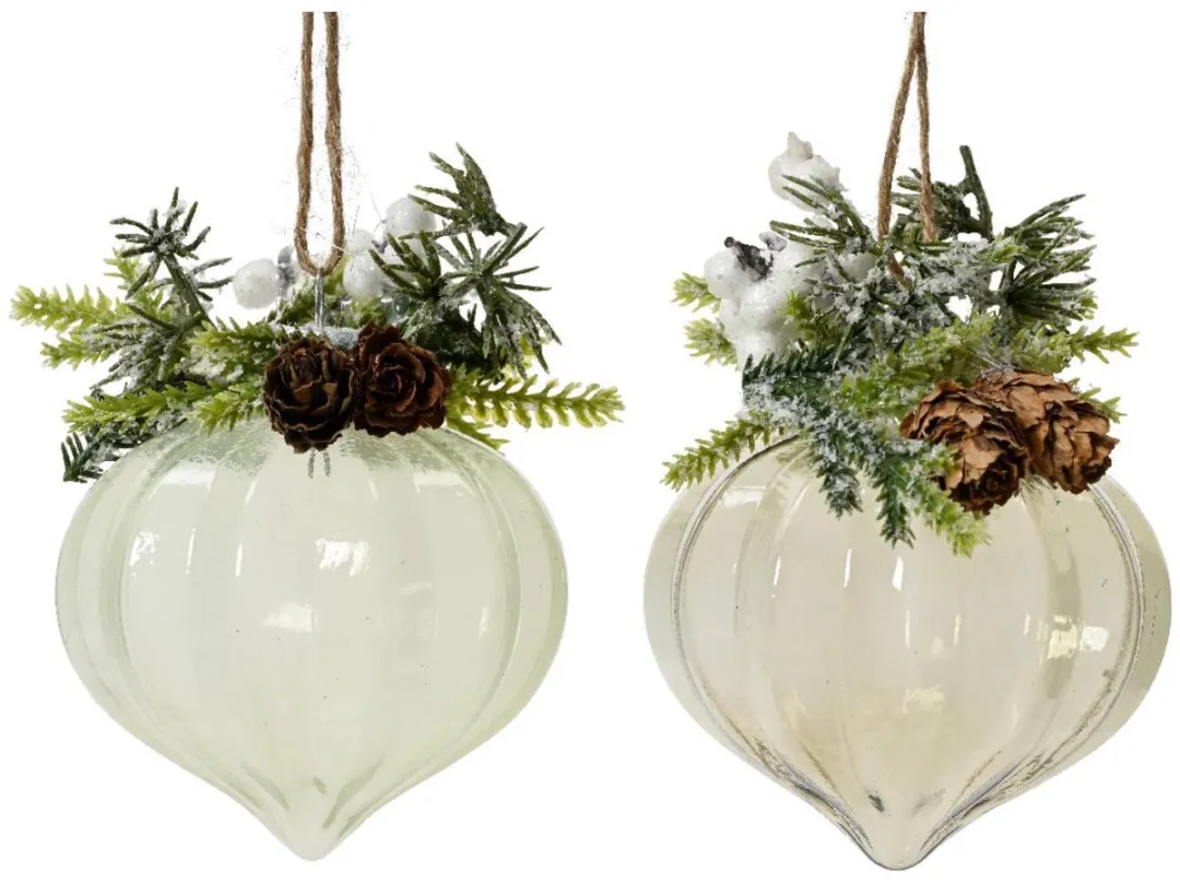 Kersthanger ornament set a 2 stuks Ø8cm.
