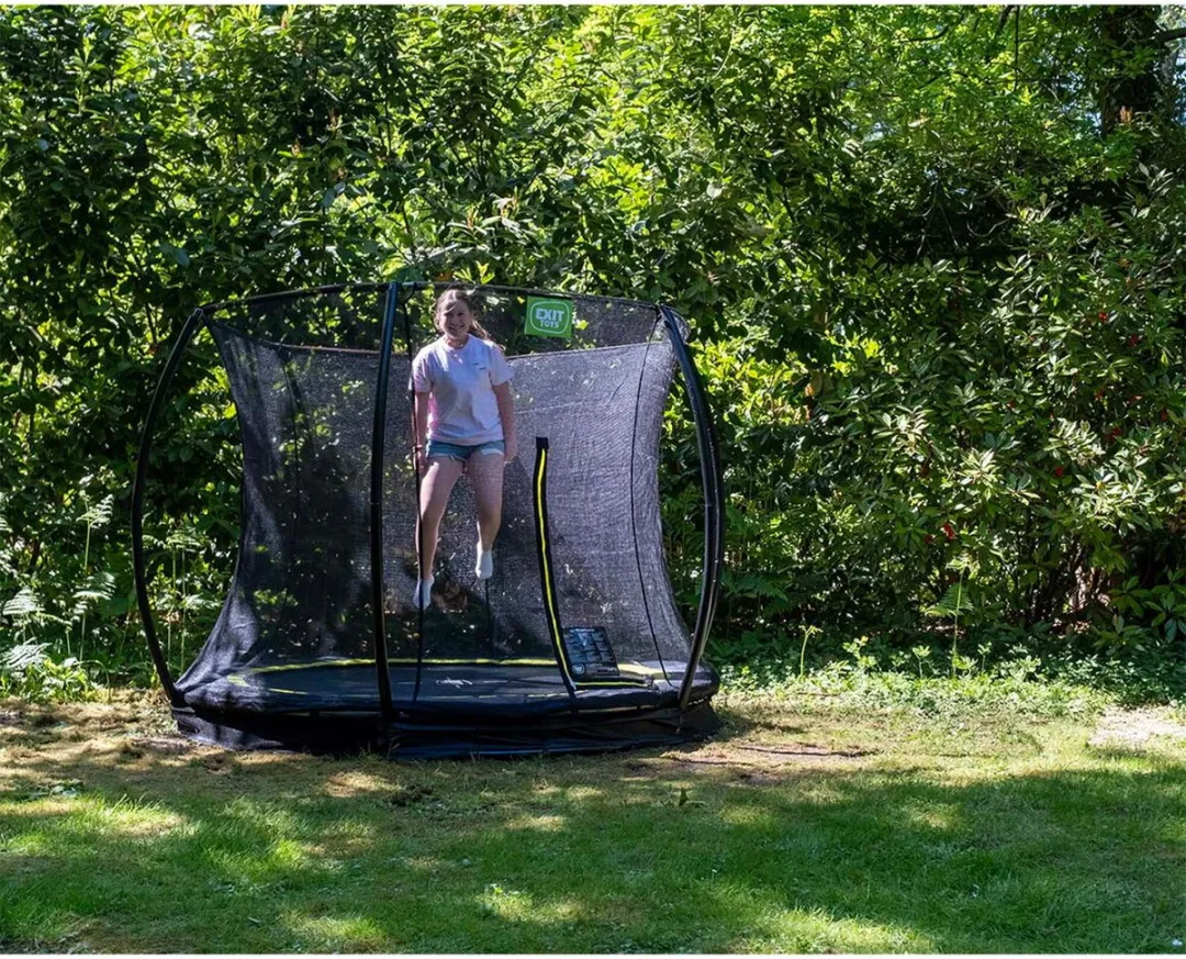 EXIT Silhouette Inground Trampoline Ø244cm - Groen