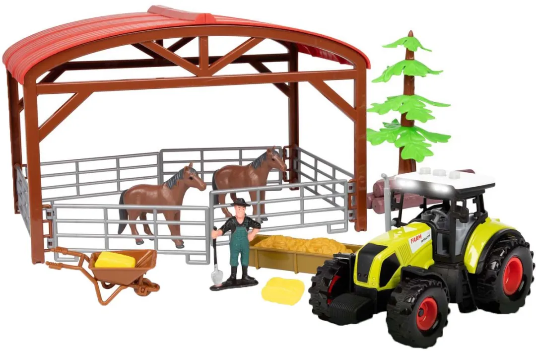 Toi-Toys Ackers Ville Paardenstal Speelset 14-delig