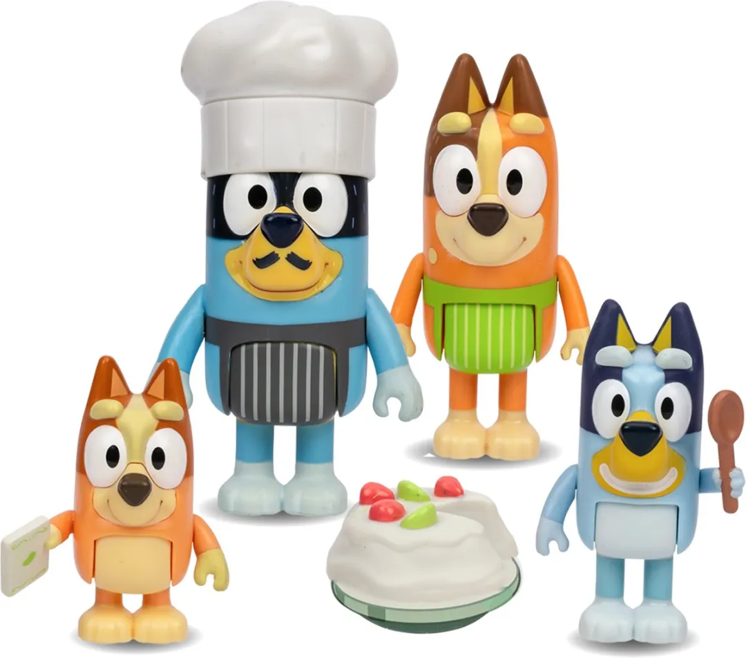 Moose Toys Bluey 'Let's Play Chef' Bakset - 4 Figuren - Blauw