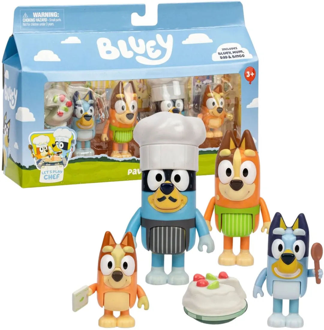 Moose Toys Bluey 'Let's Play Chef' Bakset - 4 Figuren - Blauw
