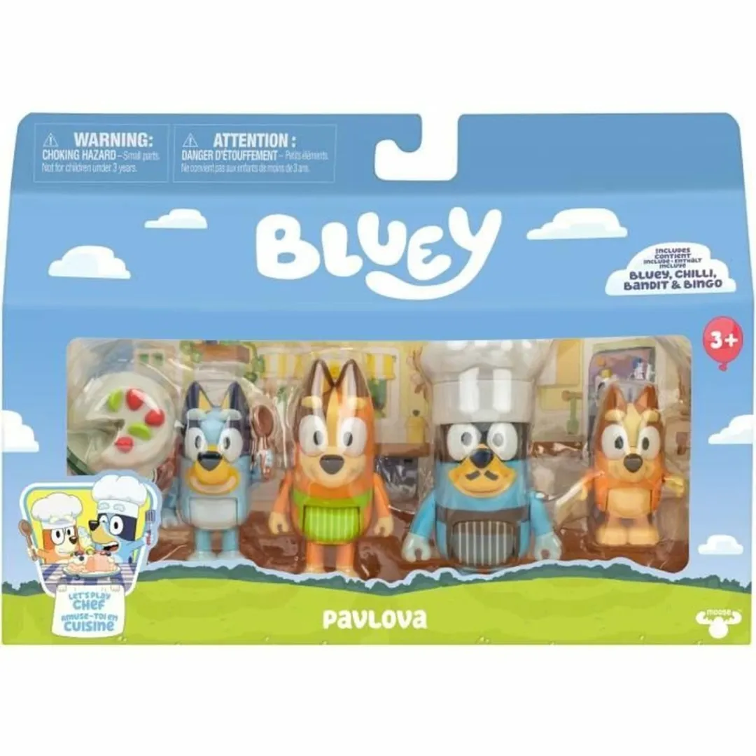 Moose Toys Bluey 'Let's Play Chef' Bakset - 4 Figuren - Blauw