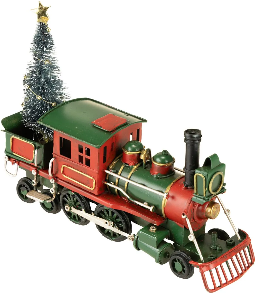 Kaemingk Kersttrein met dennenlocomotief