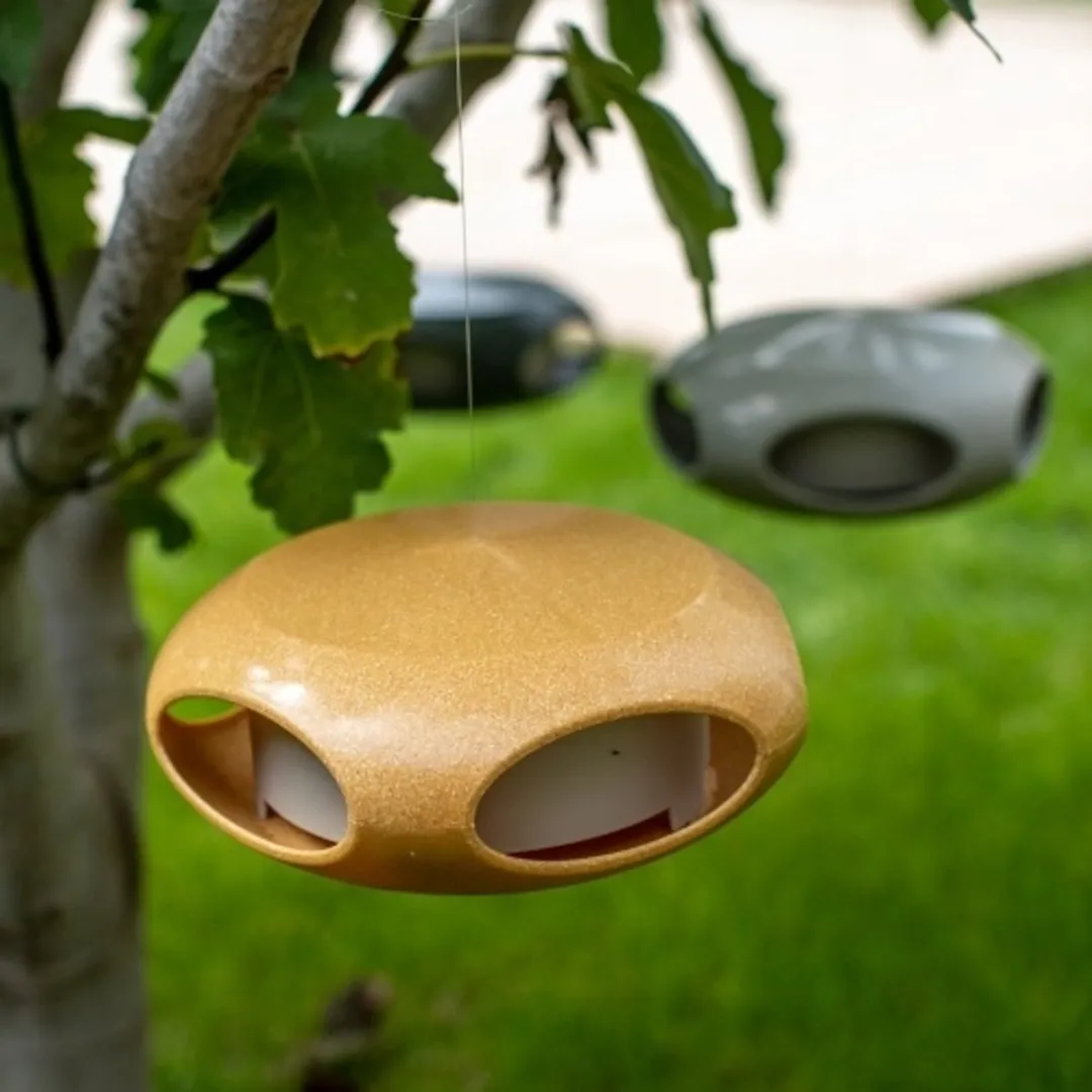 Koziol Vogel Voederbak Organic Houtvezels - Bruin