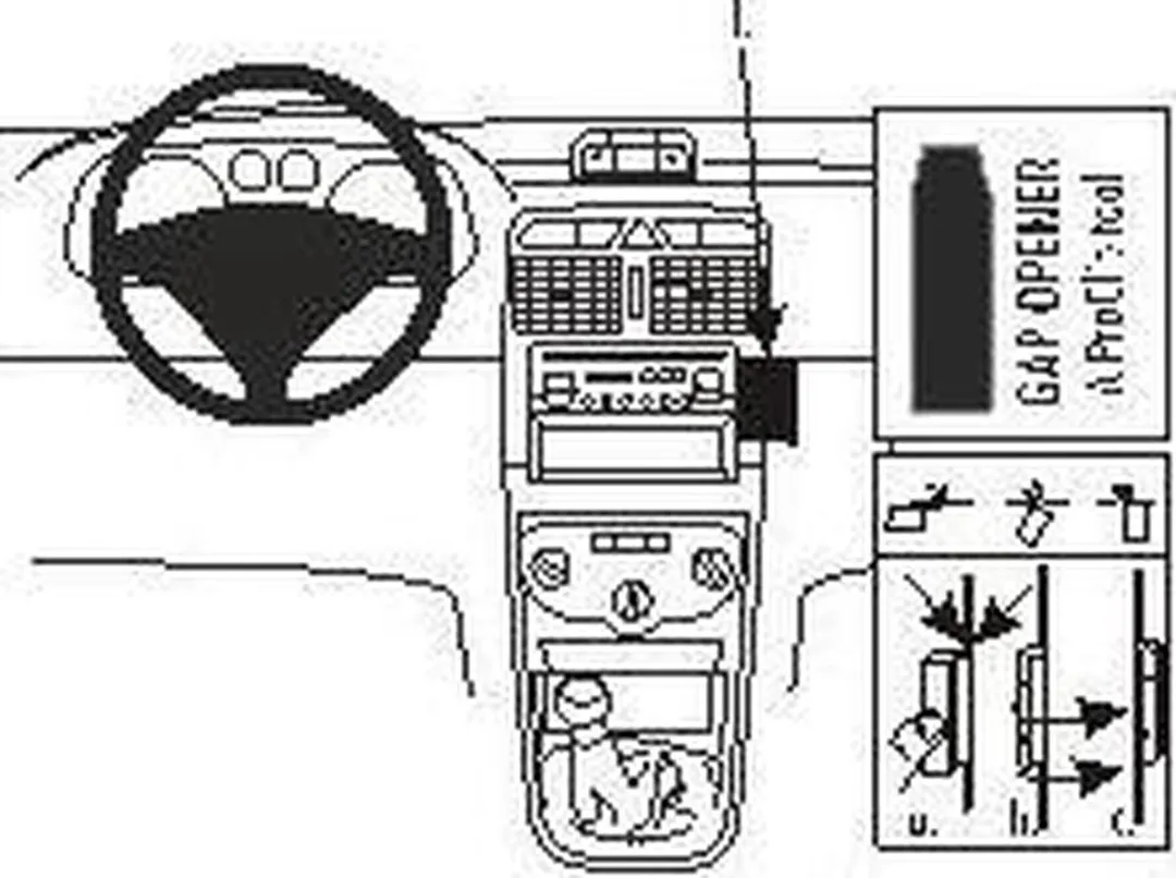 Brodit ProClip Peugeot 307 852921 Telefoonhouder - Zwart - afbeelding 6 van 6