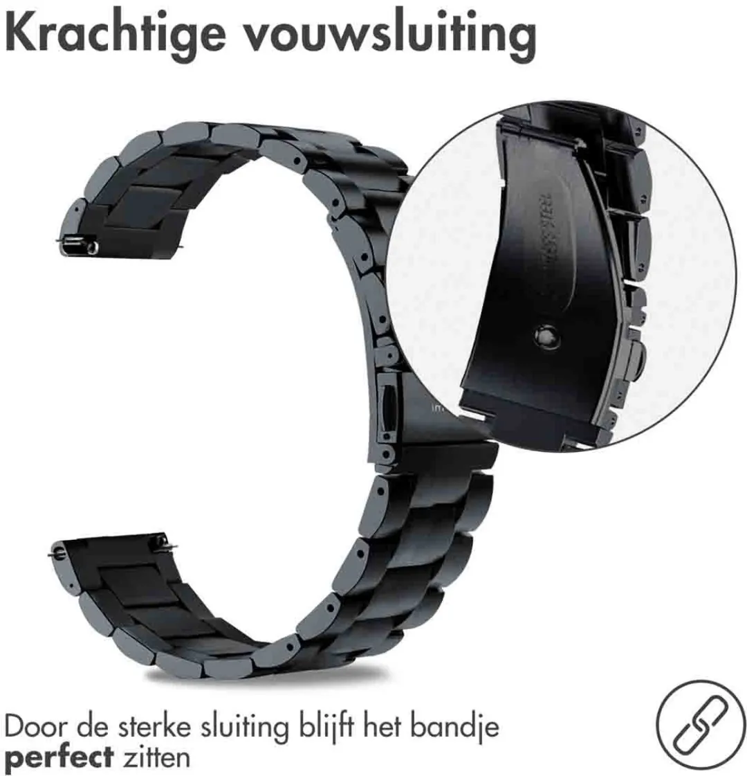 Imoshion Stalen Bandje 20mm - Smartwatch - Zwart