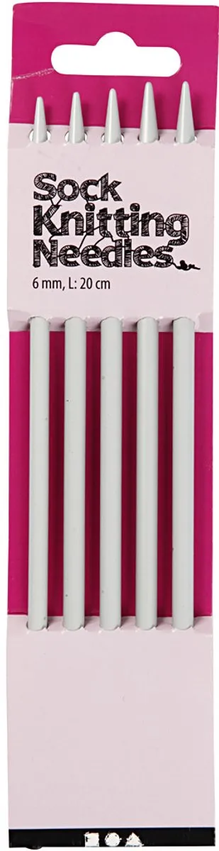 Creativ Company Sokken Breinaalden 6mm - 5 Stuks Zilver