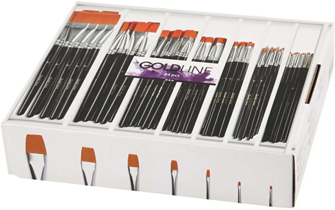 Creativ Company Gold Line Penselen Plat Assortiment