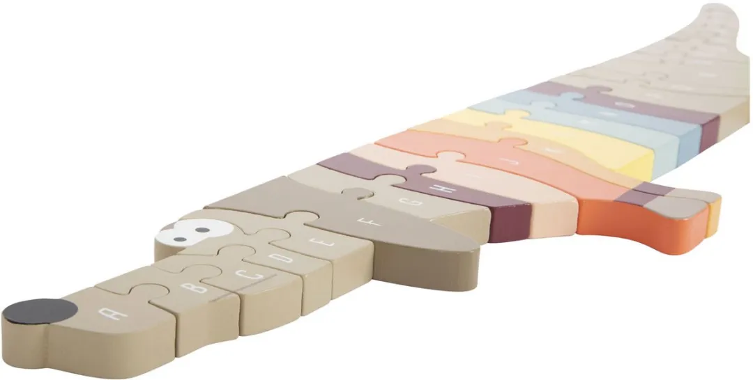 Small Foot Houten Letter- en Vormenpuzzel Hond 26 Stuks - Multicolor