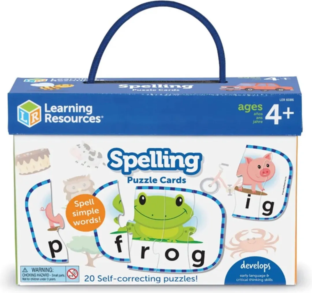 Learning Resources Puzzelkaarten Engels Spelling LER6086 - 20 Stuks