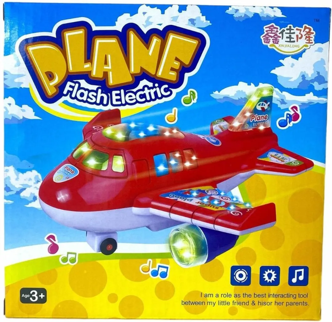 Vliegtuig - Super Aircraft - licht en geluid (incl. batterijen) 20CM